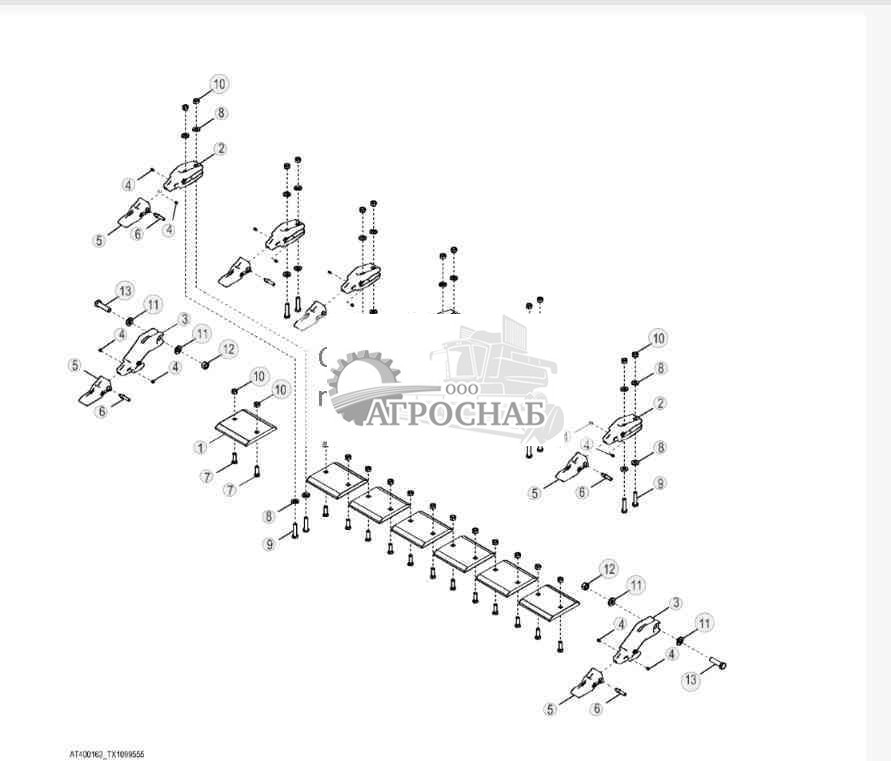 Зубья ковша с сегментами для ковша 2,5 ярда? (1,9 м?) 